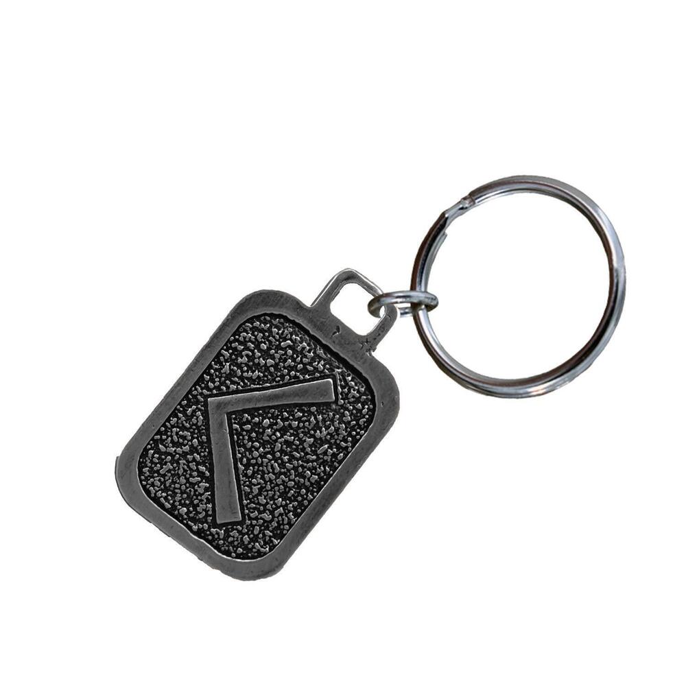 6849 Kenaz Keychain, Viking Rune, Pewter, L058KC, 1 1/2”, 100% Handmade in